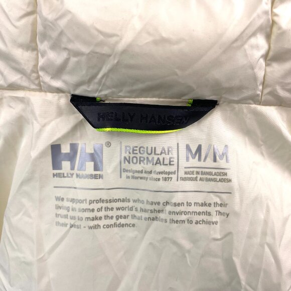 Helly Hansen Orange/White Insulated Ski Jacket RECCO Life Pocket Snow Skirt -M - Picture 4 of 16